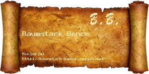 Baumstark Bence névjegykártya