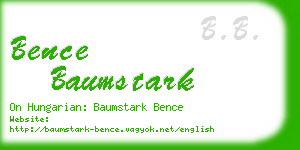 bence baumstark business card